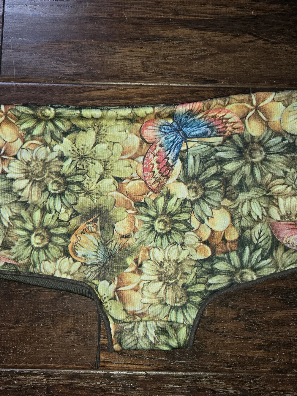Floral Tie-Back Bandeau Bikini Set - Green Floral, sz L